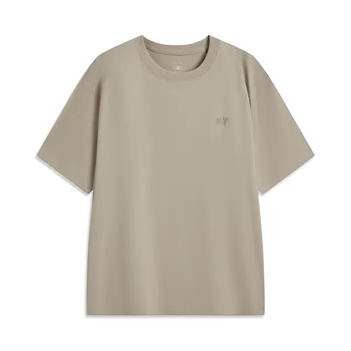 Li-ning T-Shirt de Style sportif pour hommes 75% coton 25% Polyester coupe régulière doublure confor
