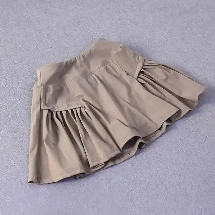 Jupe courte de sport ; pseudo jupe de course deux pièces pour femme; combinaison de badminton d'été;