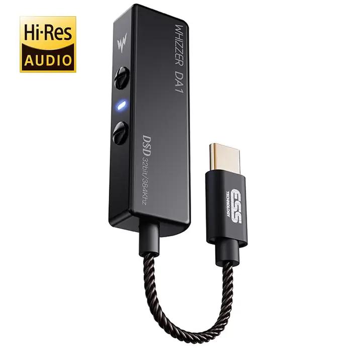 Whizzer-Radiateur portable DA1, amplificateur USB C, mini dongle USB C avec micro, contrôle du volum