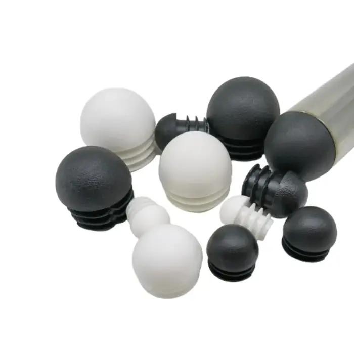 Tube de prise de tuyau rond en plastique, embouts bombés, non ald, pied de chaise, couvercle anti-po
