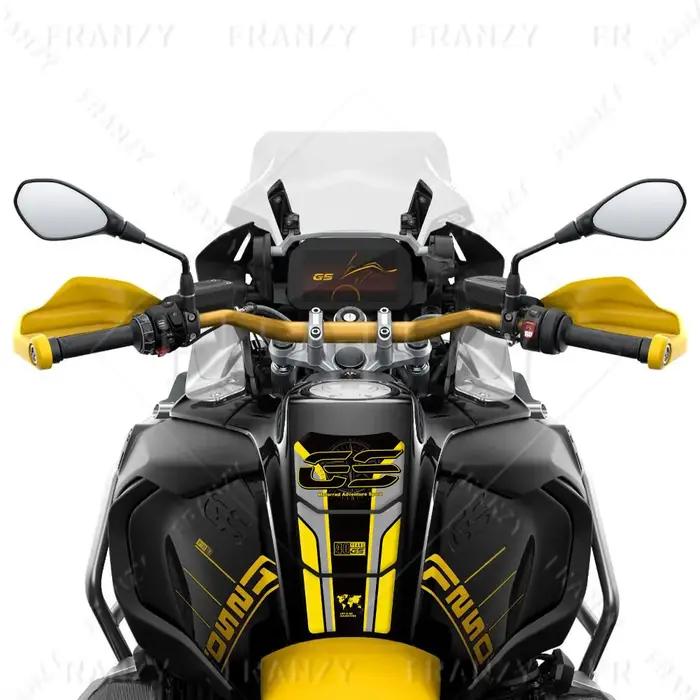 Autocollant de protection 3D pour réservoir de moto, Triple noir, 40 ans, pour R1200GS ADV R1250GS R