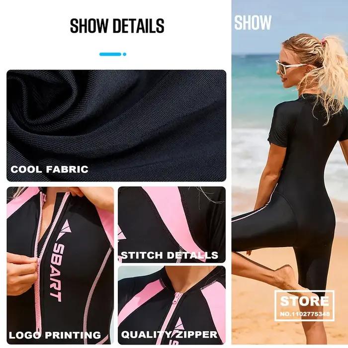 Maillot de bain une pièce à séchage rapide pour femme, combinaison de plongée en apnée sportive, vêt