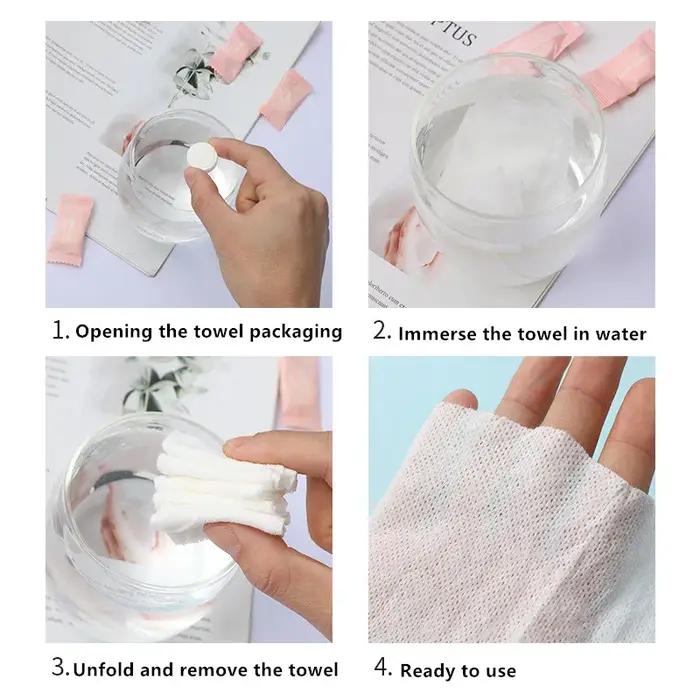Mini serviettes compressées jetables, 20/50 pièces, Capsules, serviettes magiques, tablette de soins
