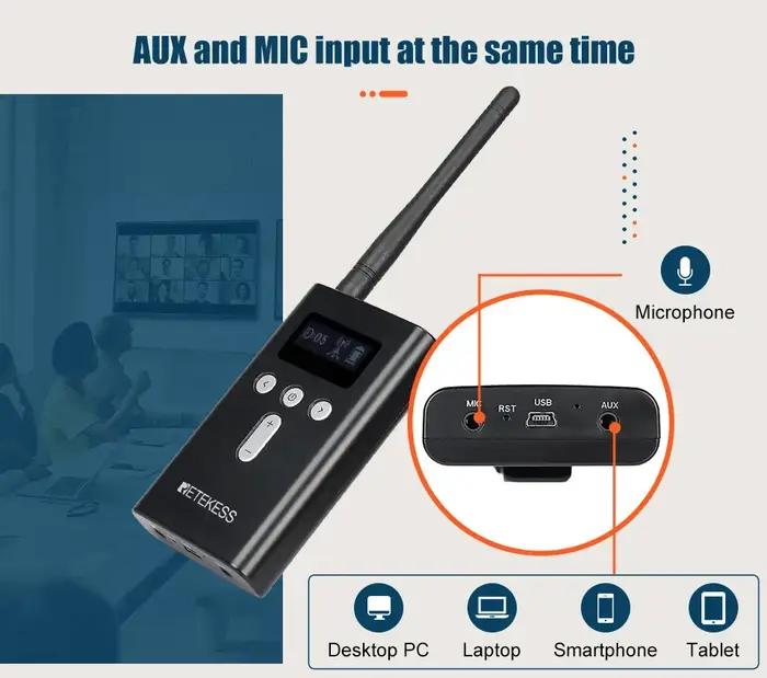 Retekess T130S Guide audio du système de guide touristique, 2e génération T130 micro transmetteur lo