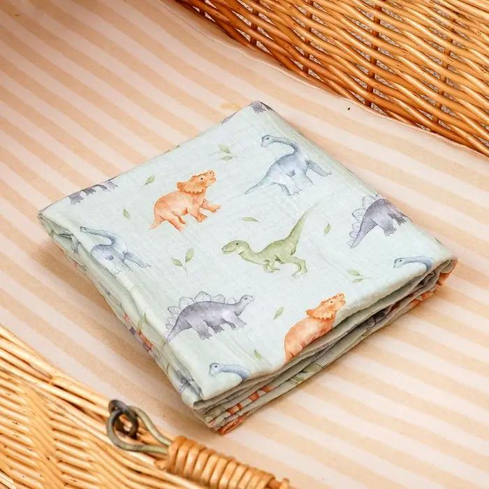 Kangobaby # Ma vie douce # Couverture en mousseline 100% coton pour bébé, serviette de bain pour b