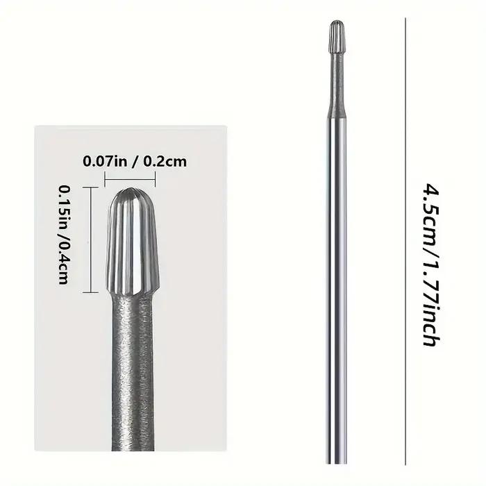 Forets à ongles de sécurité en carbure de tungstène, dissolvant de cuticules 3/32 "pour lime à ongle