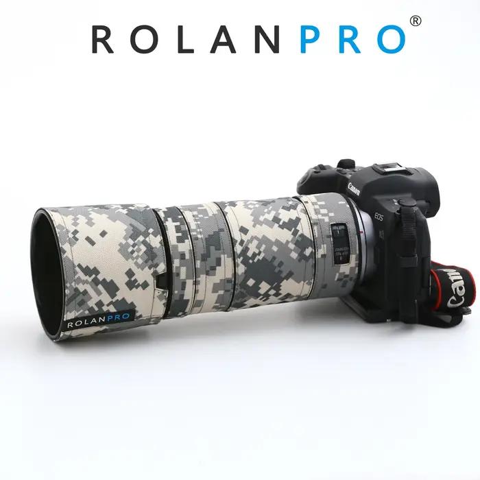 ROLANPRO manteau d'objectif étanche pour Canon RF 100-400mm F5.6-8 IS USM Camouflage housse de pluie