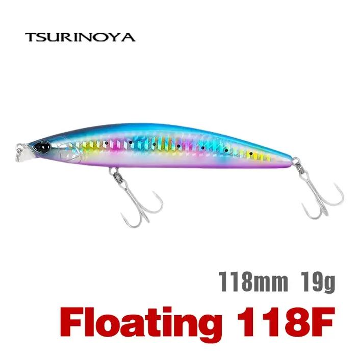 TSURINOYA 118mm 19g 0-30cm leurre de pêche flottant à plage peu profonde DW95 118F bar marin méné
