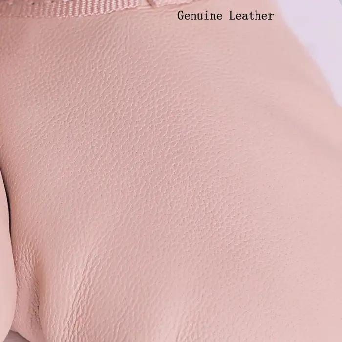 Chaussures de Ballet en cuir véritable, pantoufles de danse, chaussures de gymnastique pour femmes e