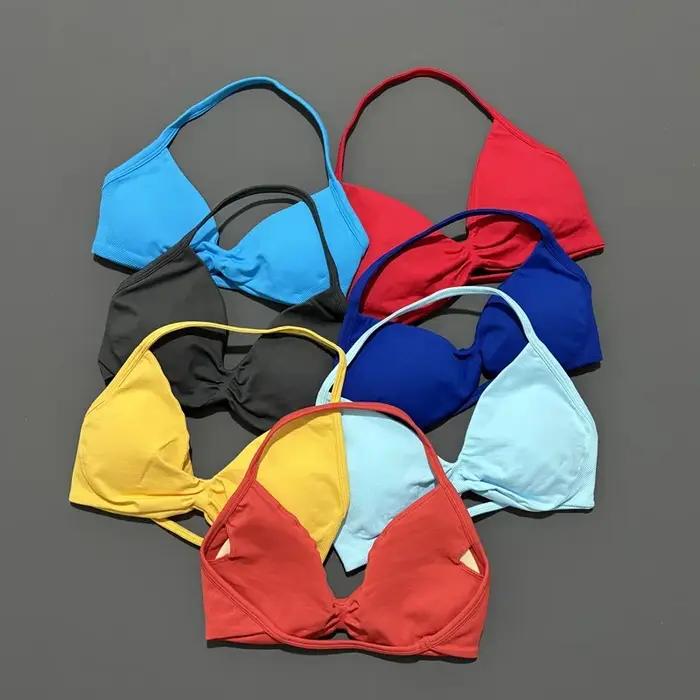 Histello sport soutien-gorge à bretelles femmes Yoga débardeur soutien-gorge sans couture haut souti