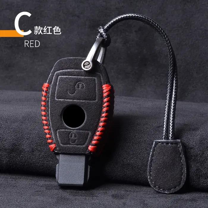Housse de clé de voiture en cuir, étui porte-clés pour Mercedes Benz CLS CLA GL R SLK AMG A B C S cl