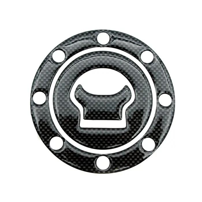 Autocollant d'aspect en Fiber de carbone pour moto, autocollant de couverture de bouchon de réservoi