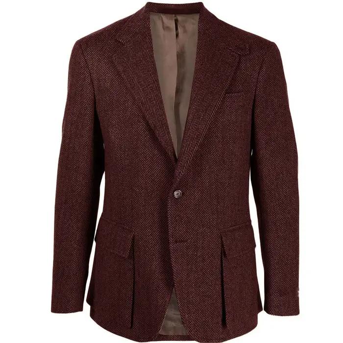 Élégant homme robe vestes hommes costume hommes nouvelle veste à chevrons affaires décontracté simpl