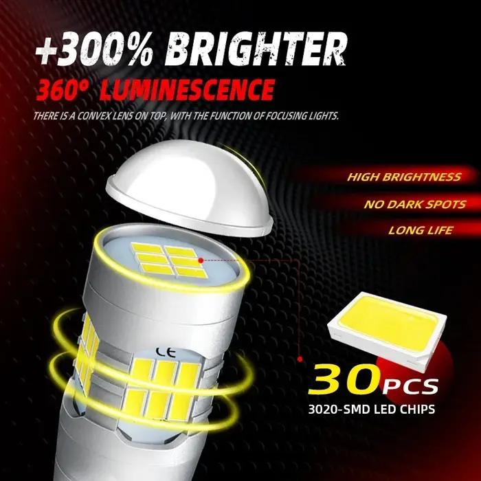 Feu de recul LED sans erreur, 2 pièces, feu de secours T20 7440 W21W pour Volkswagen VW Golf 6 MK6 5