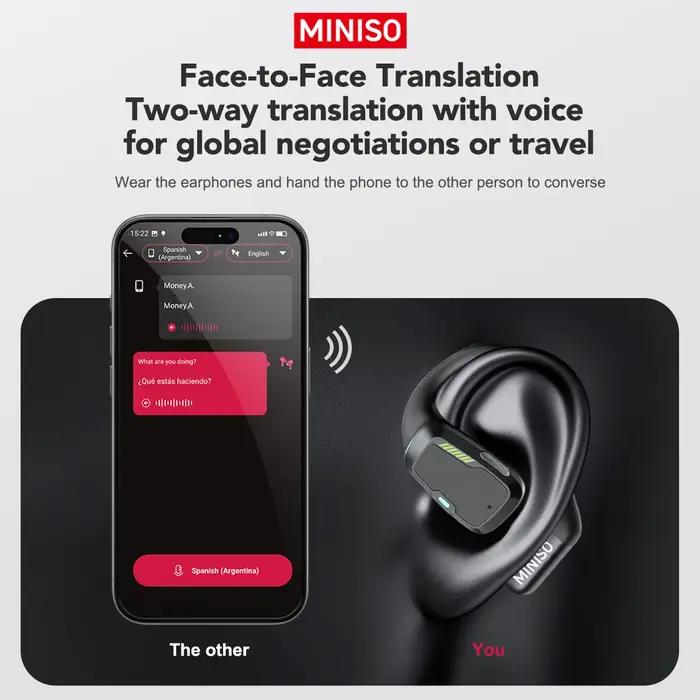 Traducteur écouteur MINISO M98 AI casque sans fil bureau Chat casque ASMR casque bricolage APP AI ca