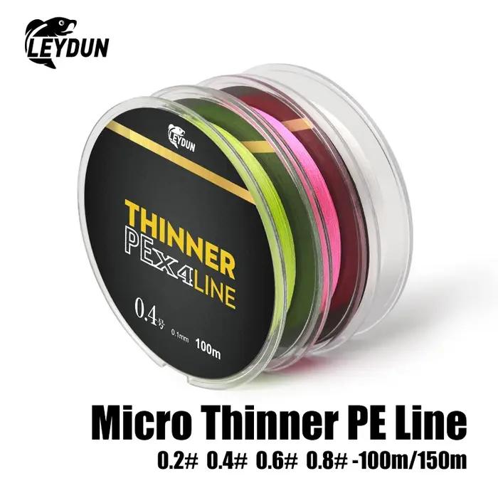 Micro fil de pêche à la mouche et à la carpe, ligne de pêche monofilament tressée, PE, japonais, 4 b