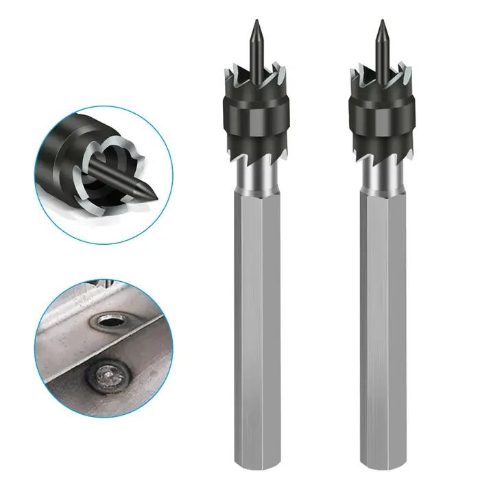 Foret dissolvant de soudure par points, pointe en carbure Double face, séparateur en acier inoxydabl