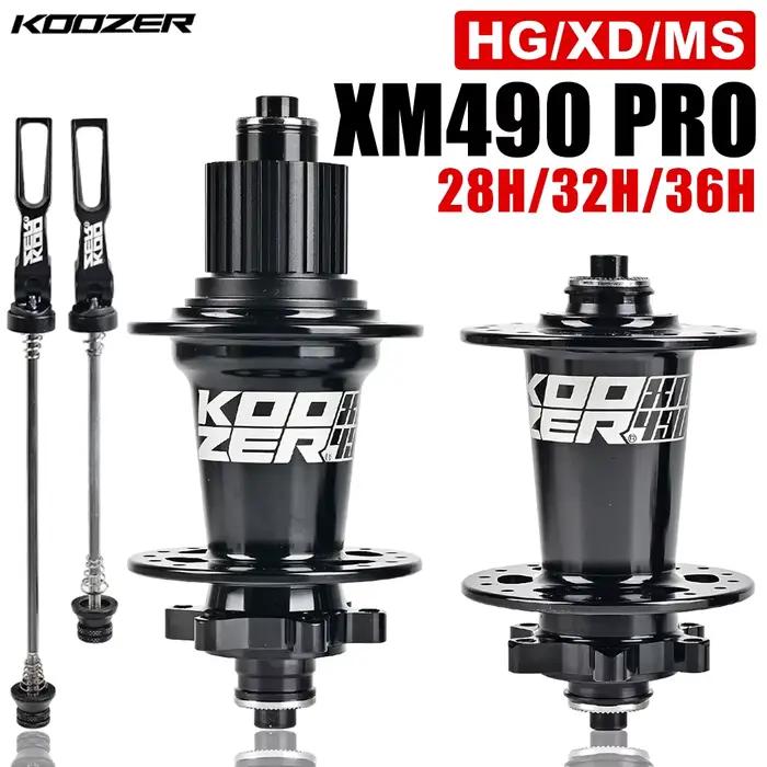 Moyeux de vélo KOOZER XM490 PRO 28/32/36 trous Qr à travers TA arbre en acier 4 roulements 6 cliquet
