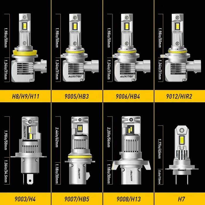 AUXITO – phare de voiture LED H4 9003 H8 H11 9012, ampoule CANBUS 100W 20000LM 9005, lampe pour BMW