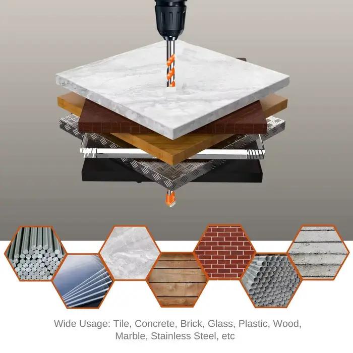 STONEGO 5 pièces forets multifonctionnels carreaux de mur en céramique marbre verre trou de poinçonn