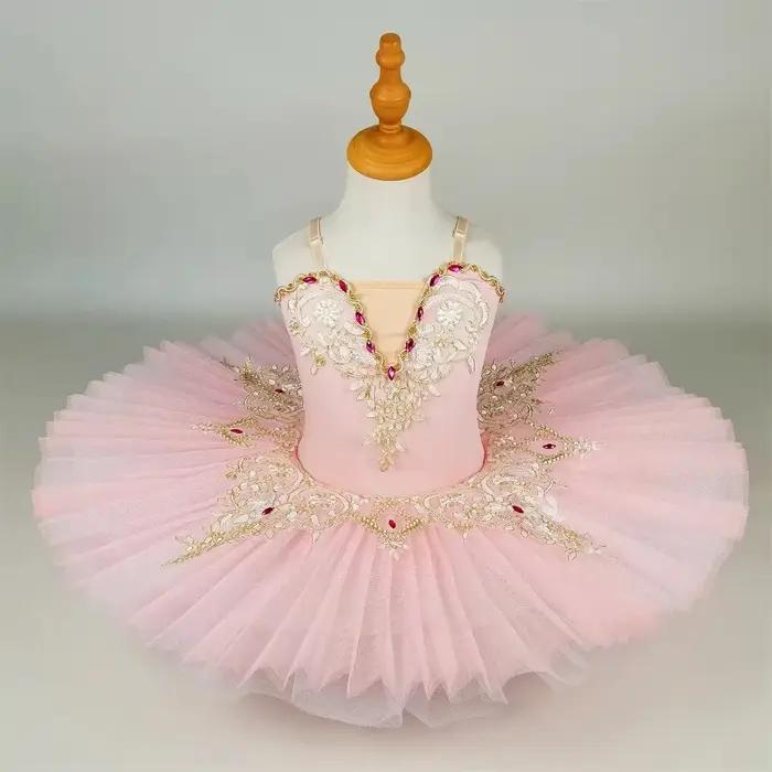 Robe tutu de ballet rêveuse pour spectacles sur scène, robes de princesse pour filles, costumes de d
