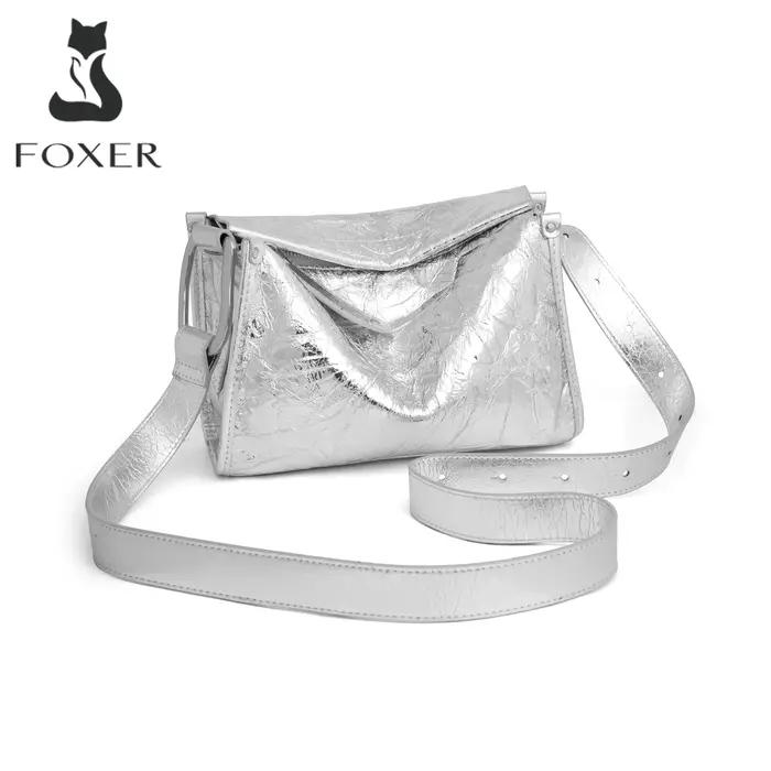 FOXER 2026 Nouvelle Collection Été Sac à Bandoulière Femme en Cuir Véritable Tendance Sac Croisé de