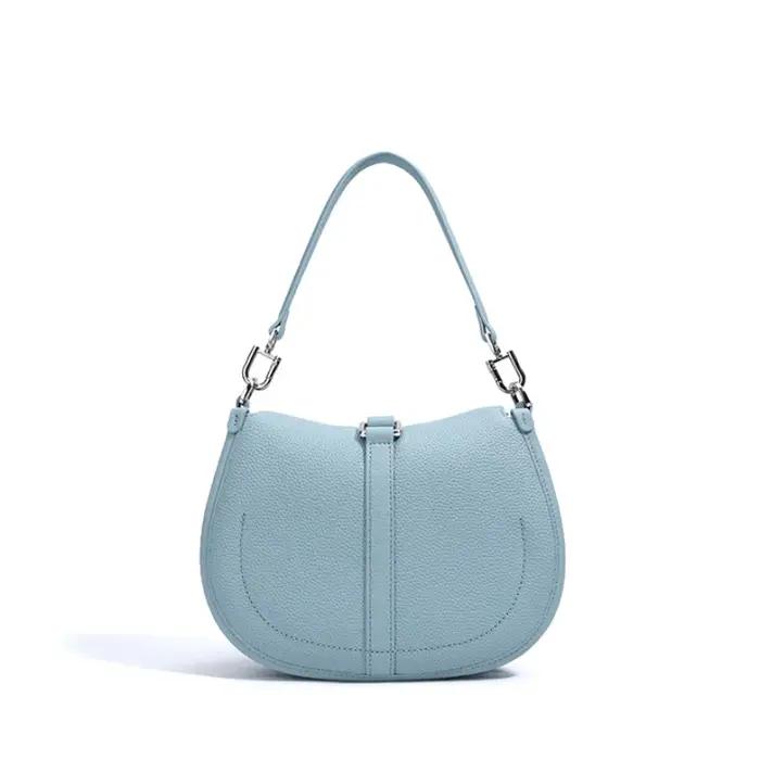 Petit sac à bandoulière de luxe pour femmes, Design de Niche, sac croissant en cuir véritable haut d