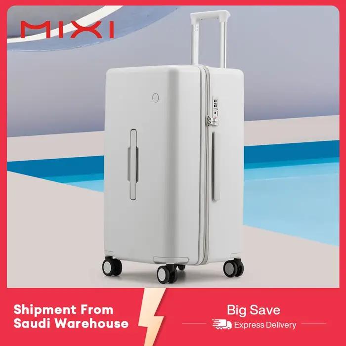 Valise de voyage Mixi Trunk Luggage, taille moyenne, rigide en polycarbonate, avec roulettes pivotan