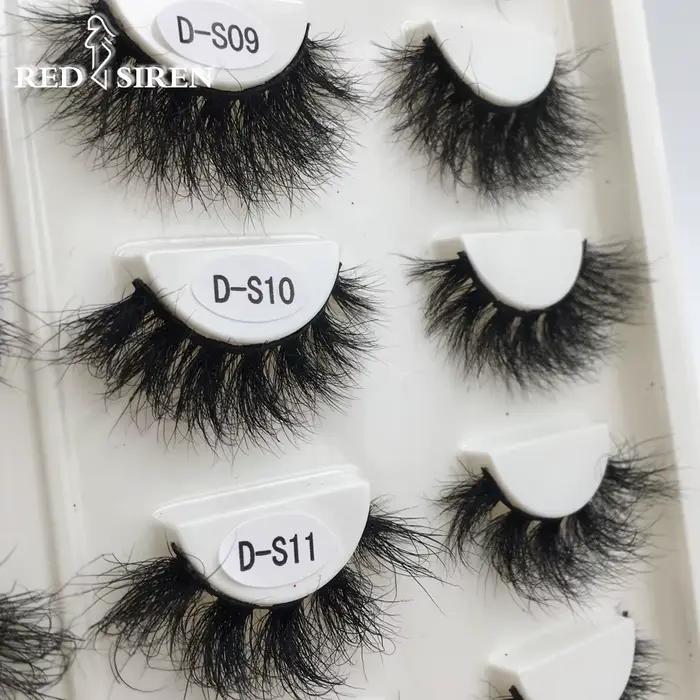 RED SIREN – Cils en vison véritable doux et naturel, maquillage 3D, pelucheux