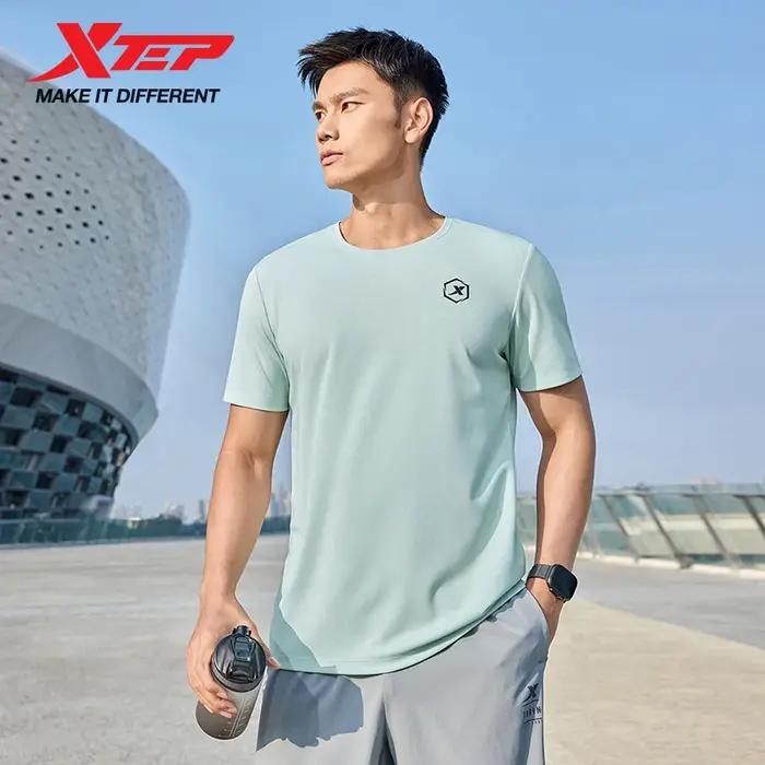 T-shirt sportif Xtep manches courtes pour hommes 2025 - Haut respirant à séchage rapide pour entraînement et extérieur