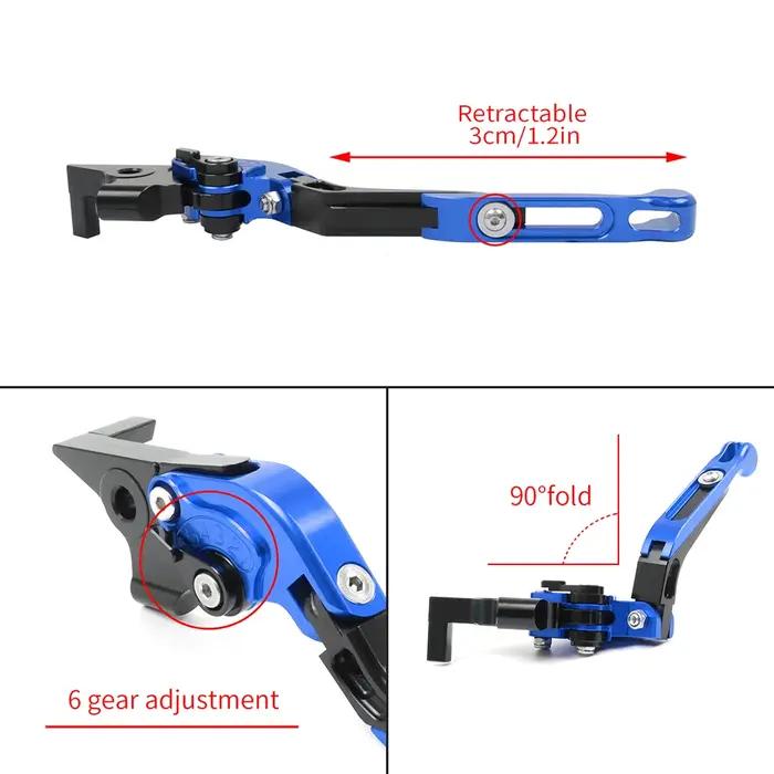 Accessoires de moto leviers d'embrayage de frein pliants réglables poignées extensibles levier pour
