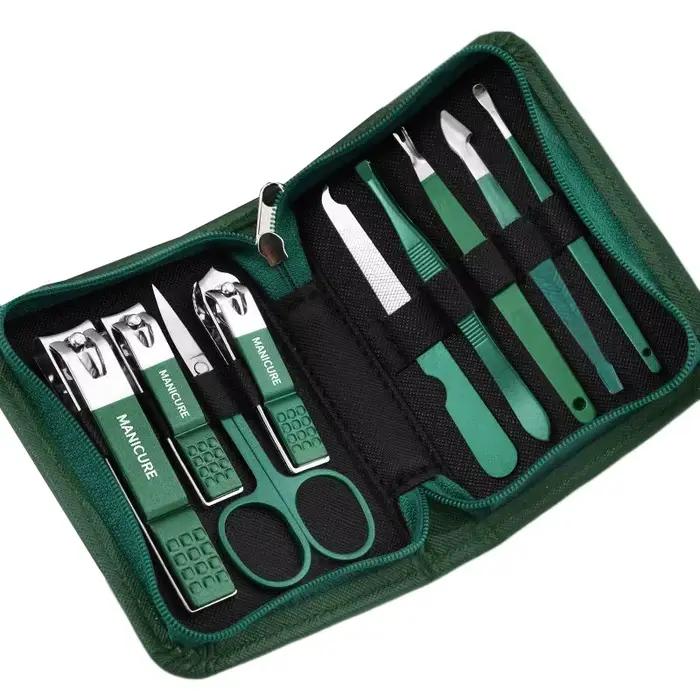 Kit professionnel de soins des ongles, ensemble de manucure et pédicure en acier inoxydable, ensembl