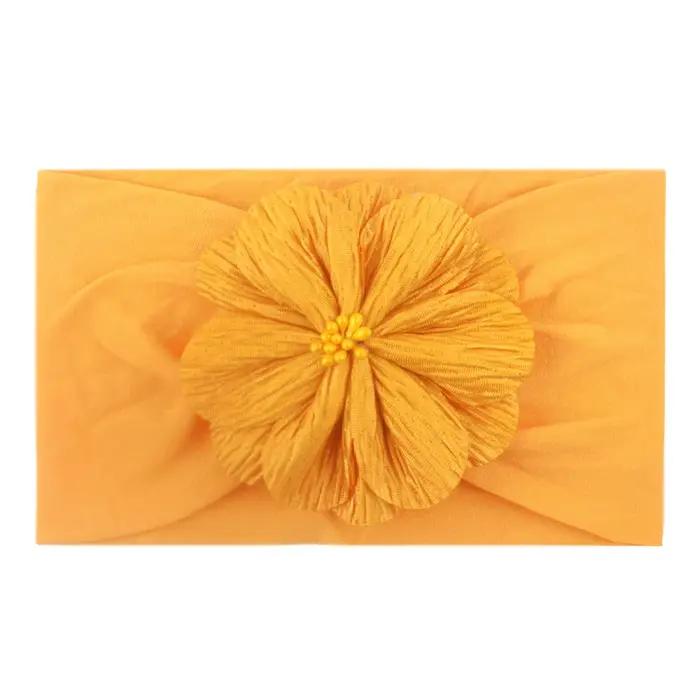 Bandeau à fleurs pour bébé fille, 13 couleurs, doux et élastique, adapté aux foulards pour nouveau-n