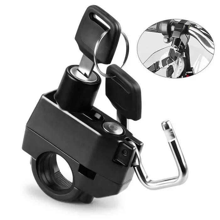 Serrure de casque antivol, dispositif de verrouillage, antirouille, fabrication soignée, taille comp