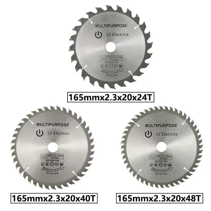 XCAN 165mm lame de scie circulaire TCT lame de scie en carbure pour outils de coupe du bois disque d