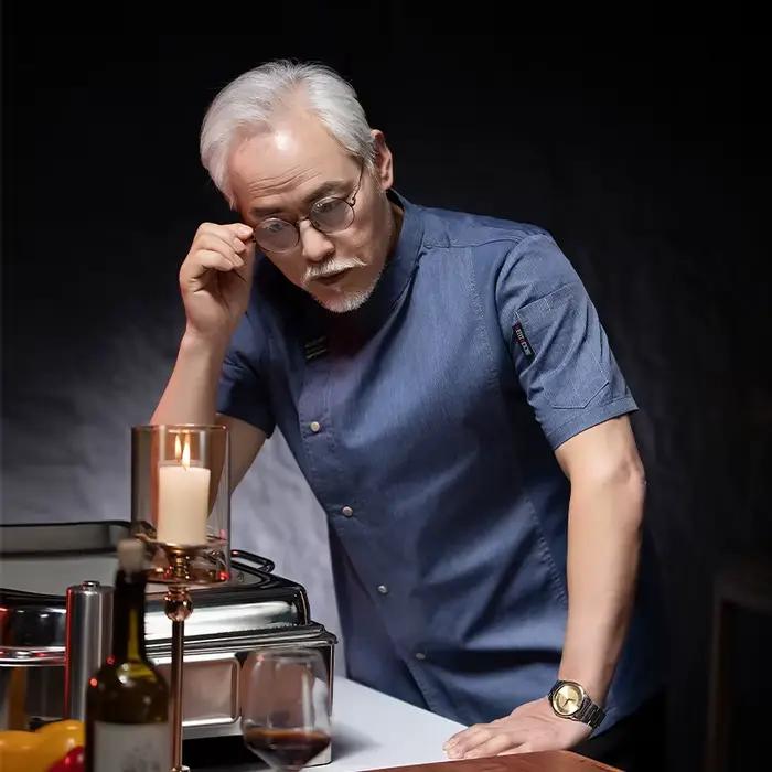 Uniformes de chef pour hommes vêtements de travail de cuisinier costume d'hôtel uniforme de Chamonix chemise de cuisinier veste de chef salopette professionnels de la cuisine occaions spéciales