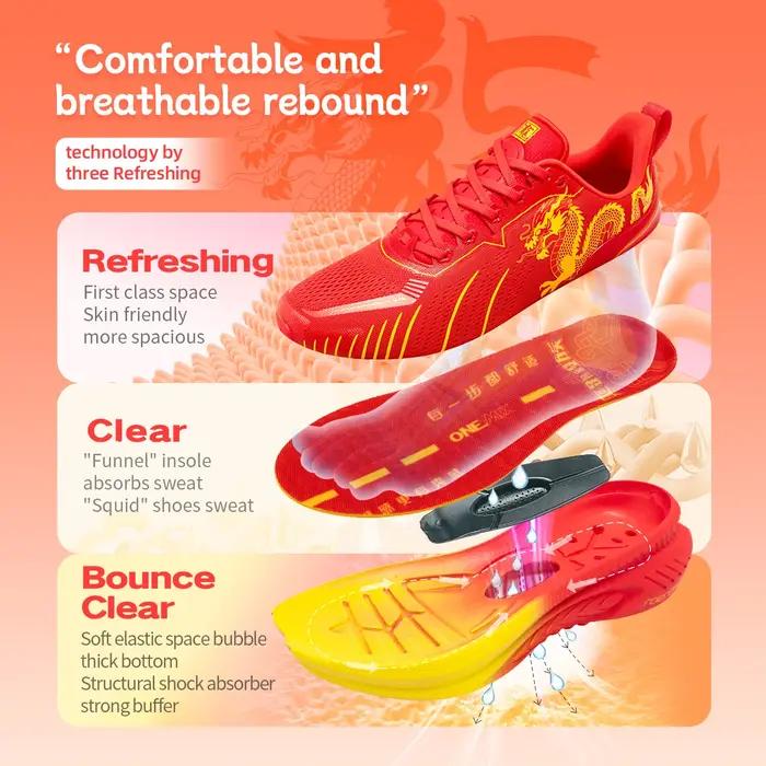 Baskets ONEMIX loong pour coureurs lourds - Chaussures de course antidérapantes et légères