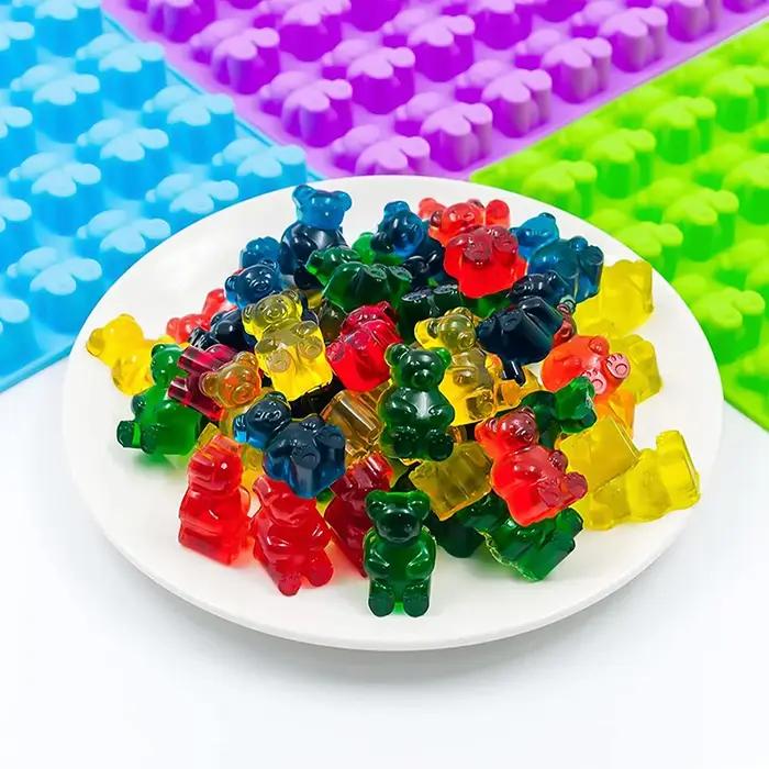 Moule à gommeux ours, Mini grand Animal de dessin animé, chocolat, bonbons, compte-gouttes pour enfa