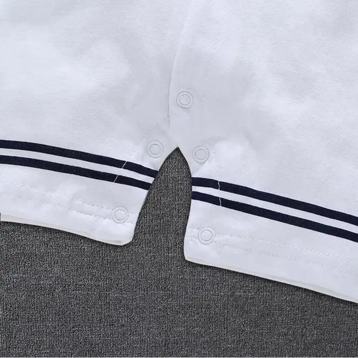 Nouveau-né bébé garçon vêtements combishort marin marine barboteuse à manches courtes combinaison Co