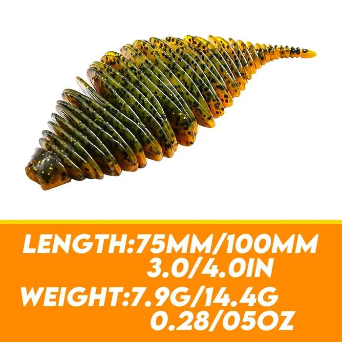 PEAK 100mm soufflet branchi ver appât appât souple leurres de pêche Pesca carpe pêche bar leurre Isc