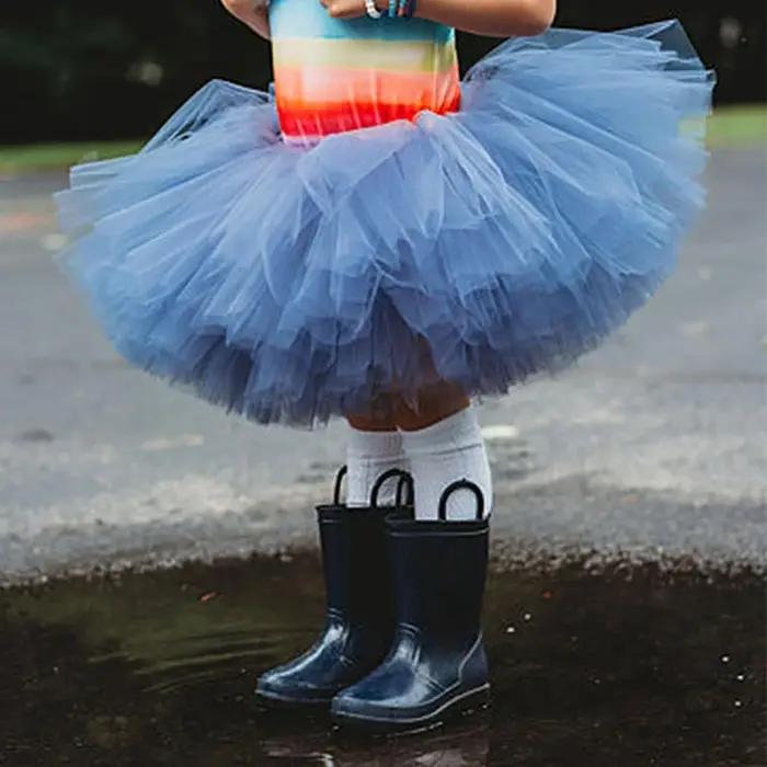 Mode filles Tutu Super moelleux 6 couches jupon princesse Ballet danse Tutu jupe enfants gâteau jupe