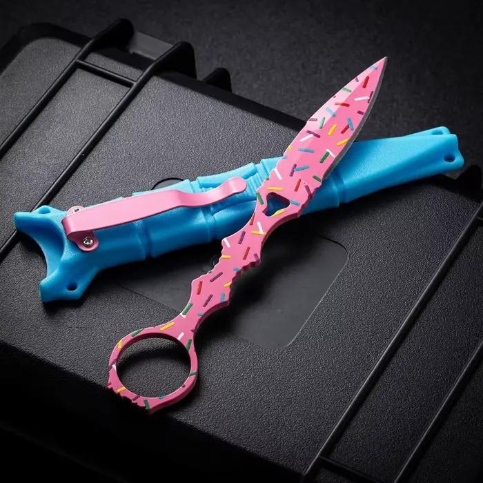 Petit couteau droit Portable pour Camping en plein air, beignet, outil EDC, couteau de survie, coute
