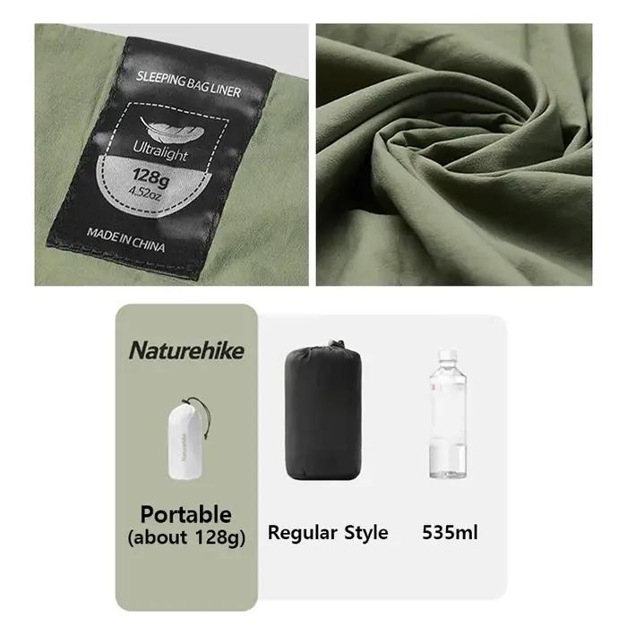Natureifa-Juste de sac de couchage simple ultralégère, doublure légère, draps de camping confortable