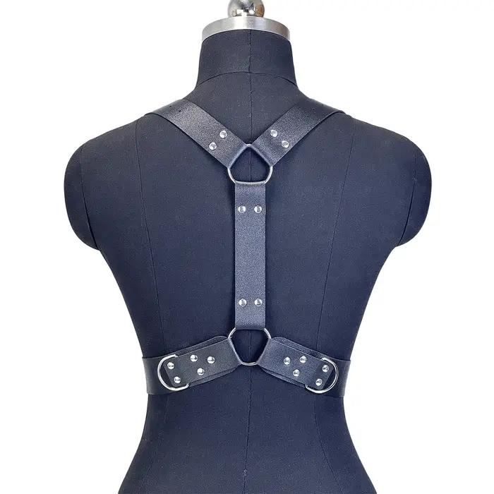 Harnais en cuir PU pour femmes, ceinture de taille Punk cloutée, sangles de harnais décoratives, bre