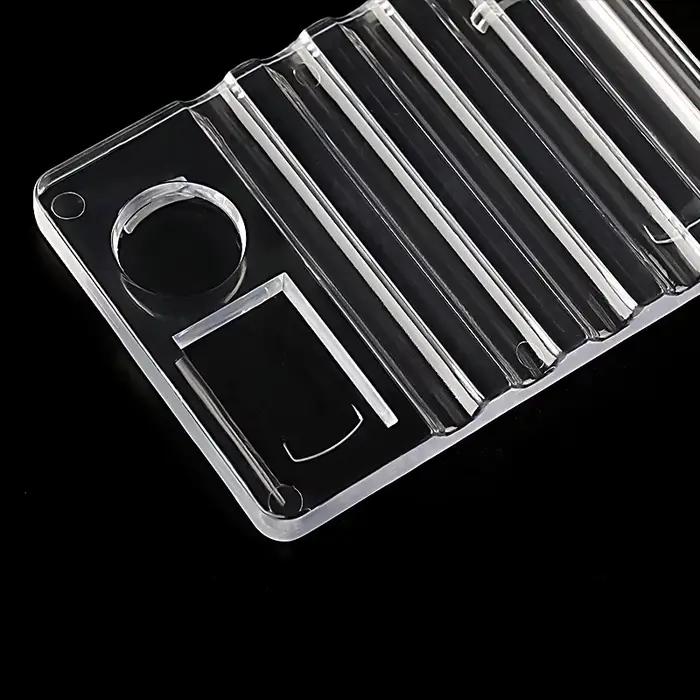 Porte-stylo polyvalent en acrylique pour Nail Art, support de brosse à 5 compartiments avec Palette