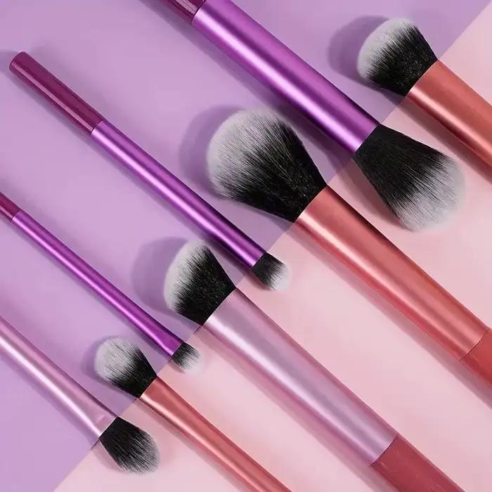 Ensemble de pinceaux de maquillage professionnels 8 pièces, cheveux synthétiques doux et de qualité