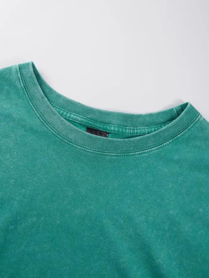 T-Shirt rétro à motif Happy Playing pour enfants, vêtements doux d'été pour hommes, hauts délavés à