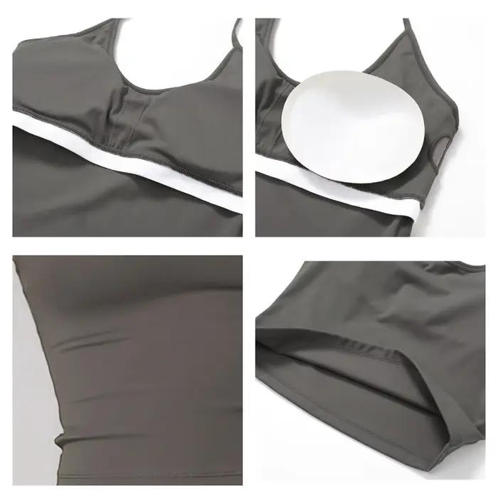 Hearuisavy Débardeur de sport pour femme, anti-choc, séchage rapide, pour yoga, course et fitness, é