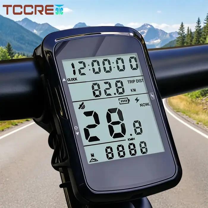 Ensemble d'ordinateurs de vélo GPS avec compteur de vitesse, odomètre, rétroéclairage automatique, étanche et longue durée de vie de la batterie pour cyclistes et randonneurs