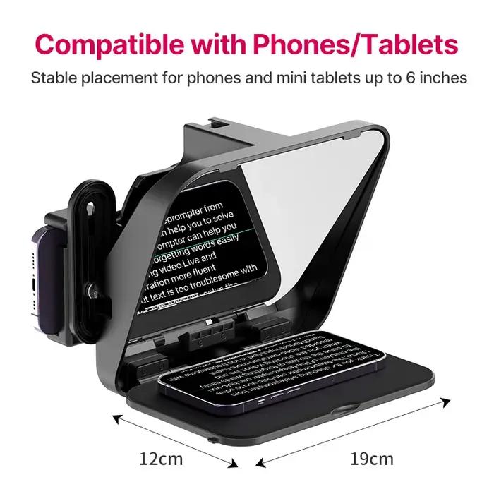 Ulanzi RT02 téléprompteur universel téléprompteur appareil photo reflex numérique Smartphone tablett